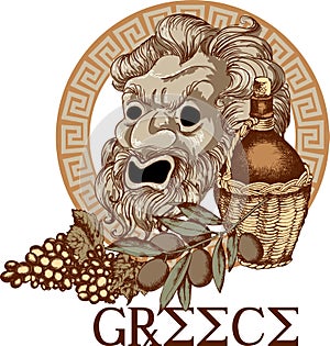 Design of Antique mask.